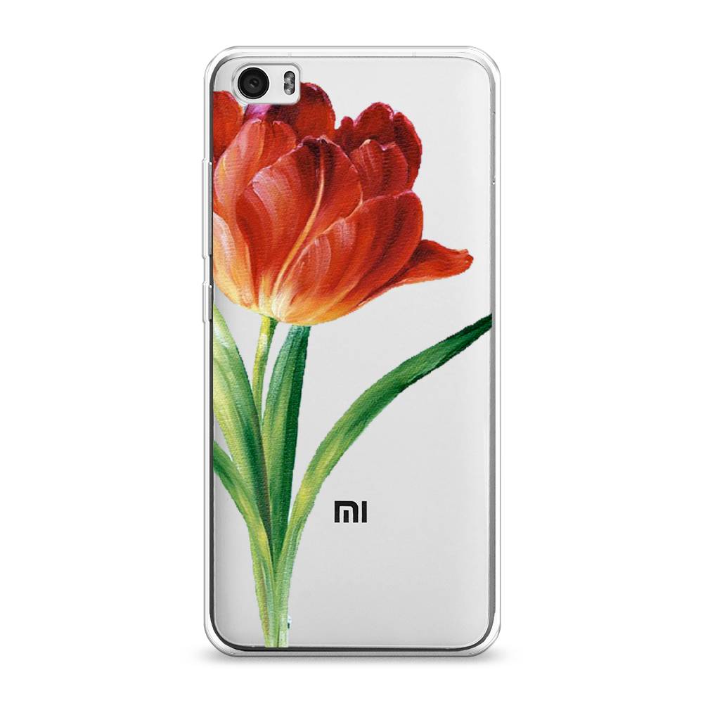 

Чехол Awog на Xiaomi Mi 5 "Красный тюльпан", Разноцветный, 30450-8