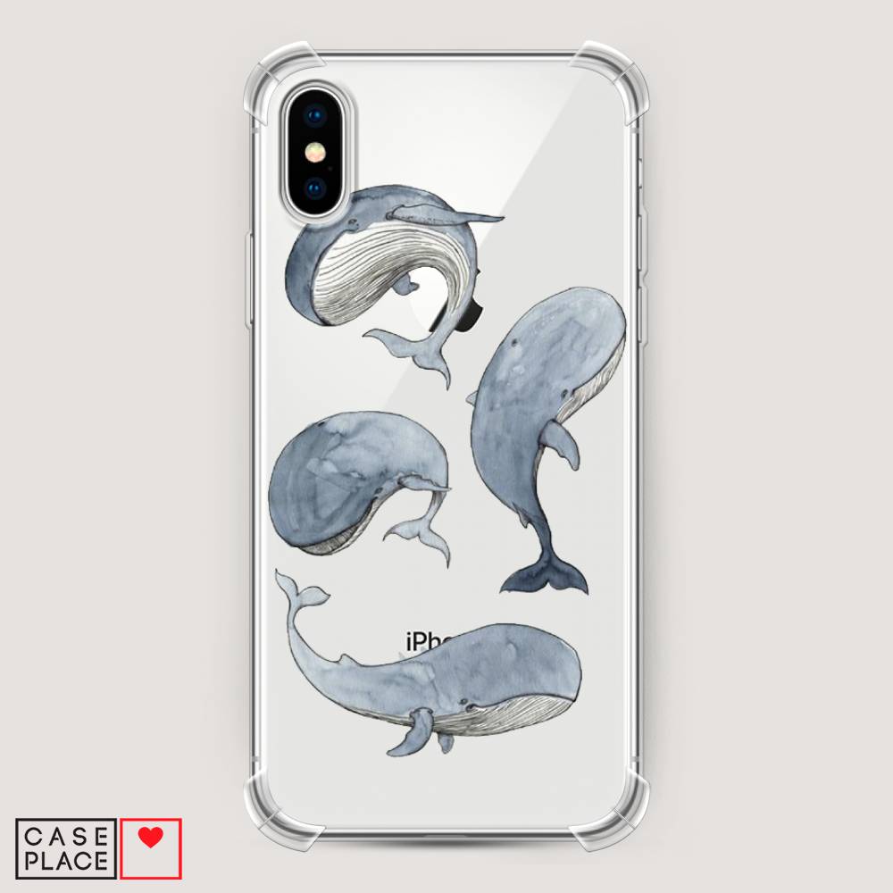 

Чехол Awog на Apple iPhone XS Max (10S Max) / Айфон XS Max (10S Max) "Киты", Разноцветный, 11951-1