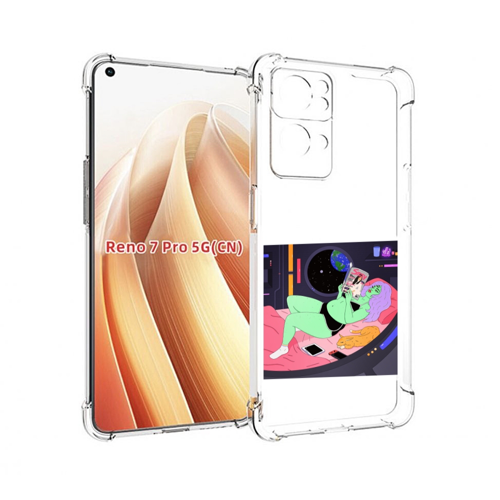 

Чехол MyPads трехглазая девушка зеленая для OPPO Reno7 Pro 5G, Прозрачный, Tocco