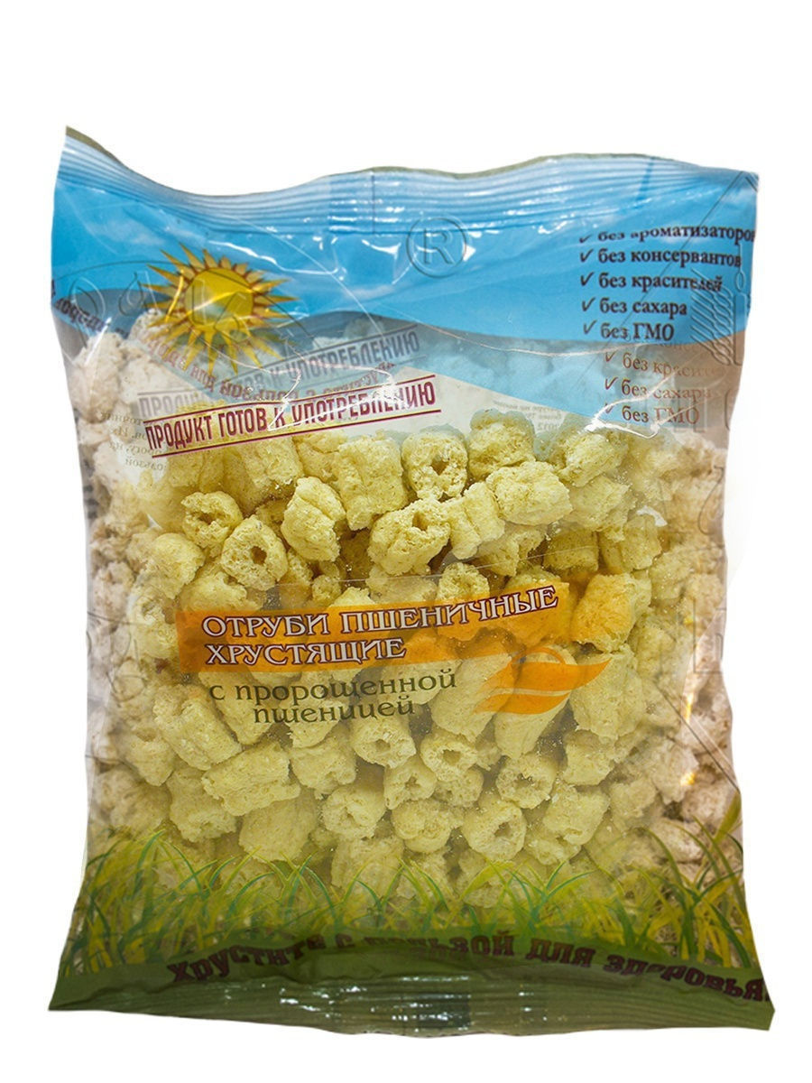 Отруби Золотые Злаки Сибири пшеничные хрустящие с пророщенной пшеницей 55 г