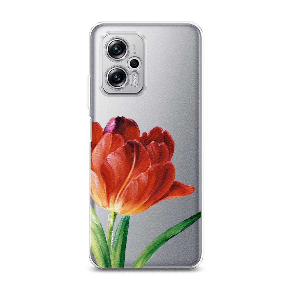 

Чехол Awog на Poco X4 GT "Красный тюльпан", Разноцветный, 315450-8