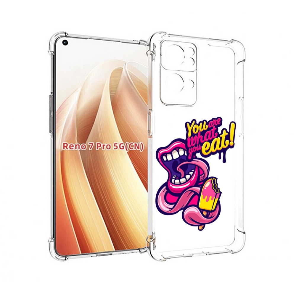 

Чехол MyPads ты-то-что-ты-ешь для OPPO Reno7 Pro 5G, Прозрачный, Tocco