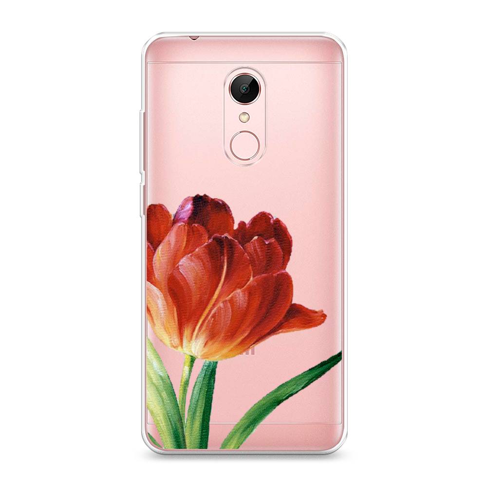 

Чехол Awog на Xiaomi Redmi 5 "Красный тюльпан", Разноцветный, 33050-8