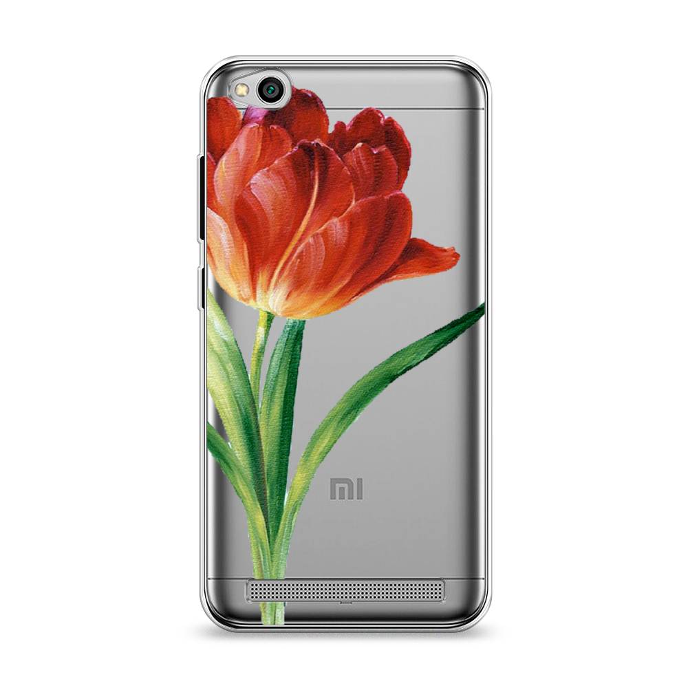 

Чехол Awog на Xiaomi Redmi 5A "Красный тюльпан", Разноцветный, 32850-8