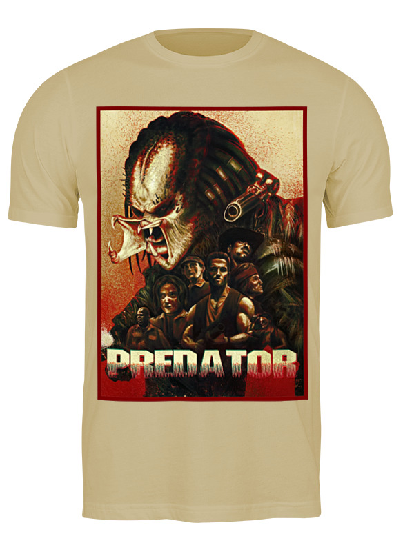 

Футболка мужская Printio Predator бежевая 2XL, Бежевый, Predator