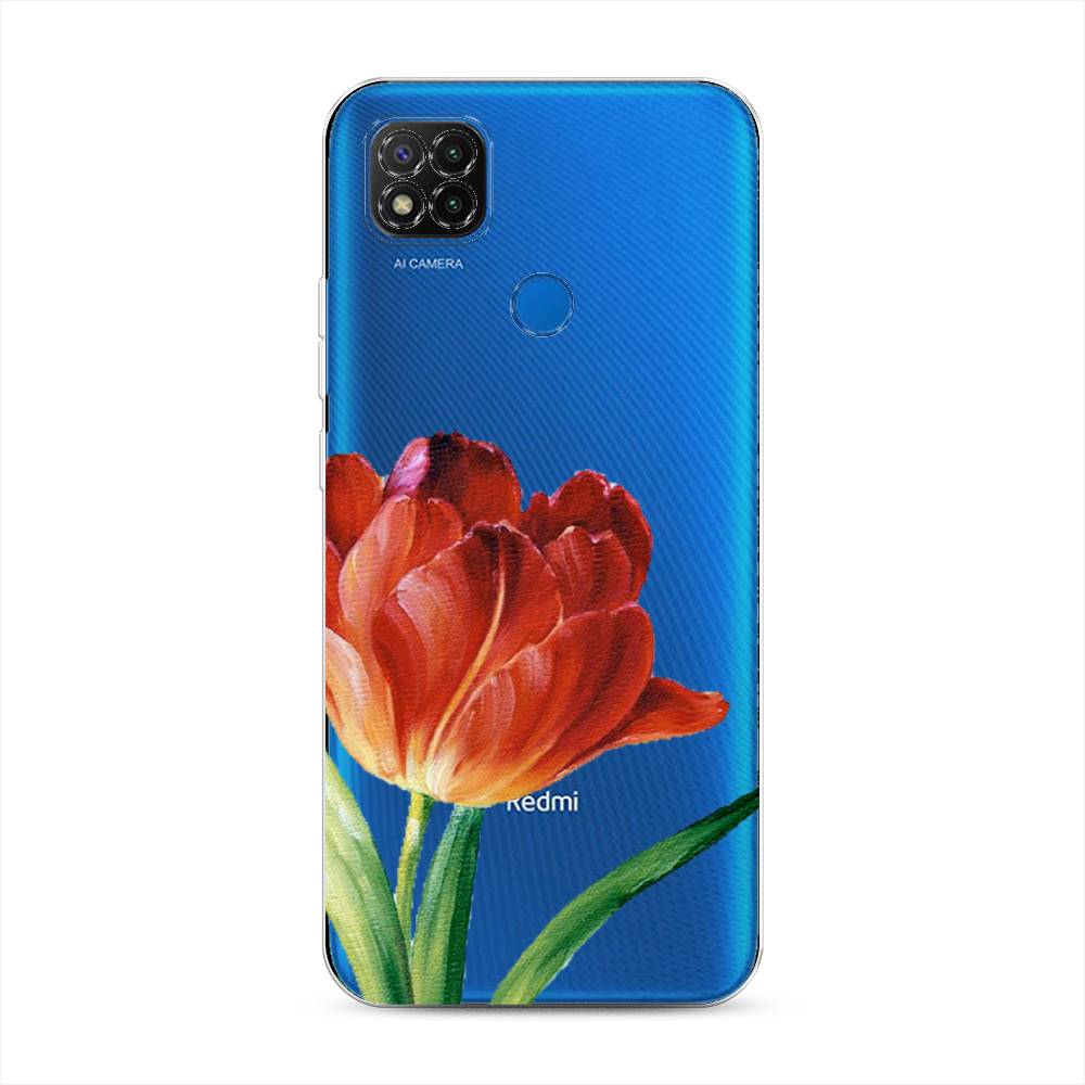 

Чехол Awog на Xiaomi Redmi 9C "Красный тюльпан", Разноцветный, 39050-8