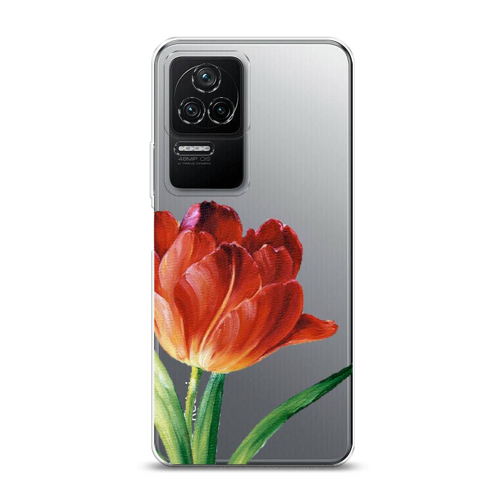 

Чехол Awog на Poco F4/Redmi K40S "Красный тюльпан", Разноцветный, 314650-8