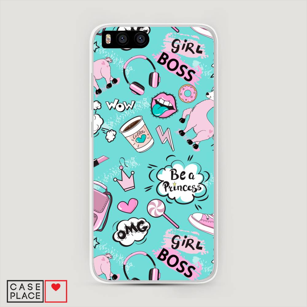 

Пластиковый чехол "Стильная лама" на Xiaomi Mi6