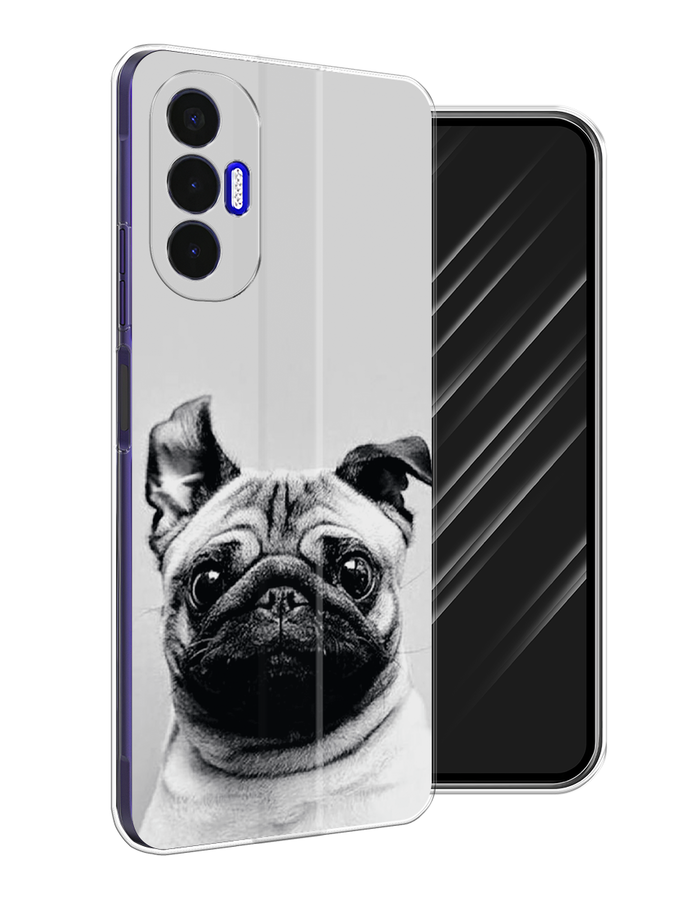 

Чехол Awog на Tecno Pova 3 "Ушастый мопс", Разноцветный, 301550-1