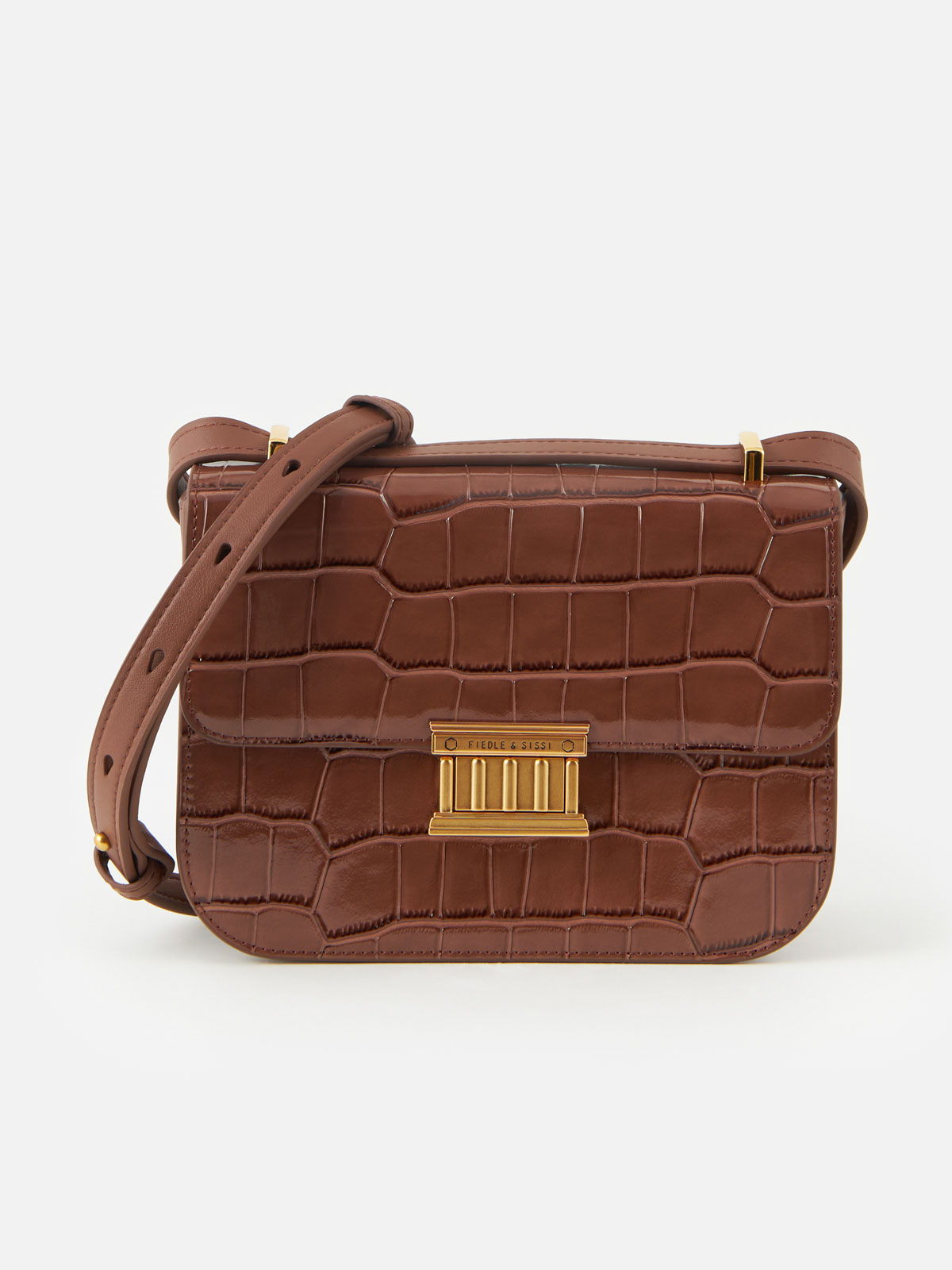 Сумка женская Fiedle & Sissi, из натуральной кожи, кросс-боди, CS6905B003, шоколадный