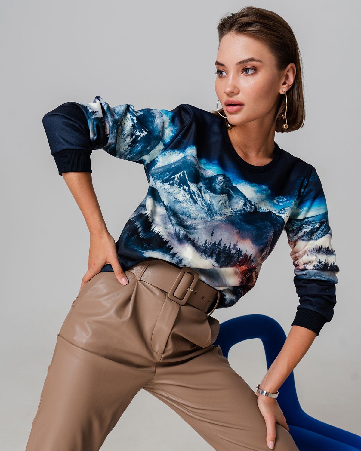 

Свитшот женский SAHAR Art lab OSD001 синий 3XL, OSD001