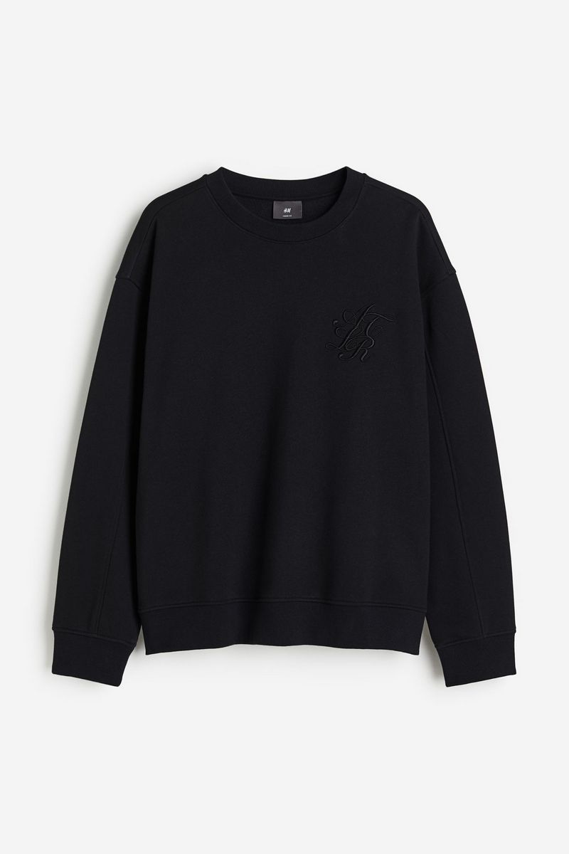 

Свитшот мужской H&M 1070927 черный S, 1070927