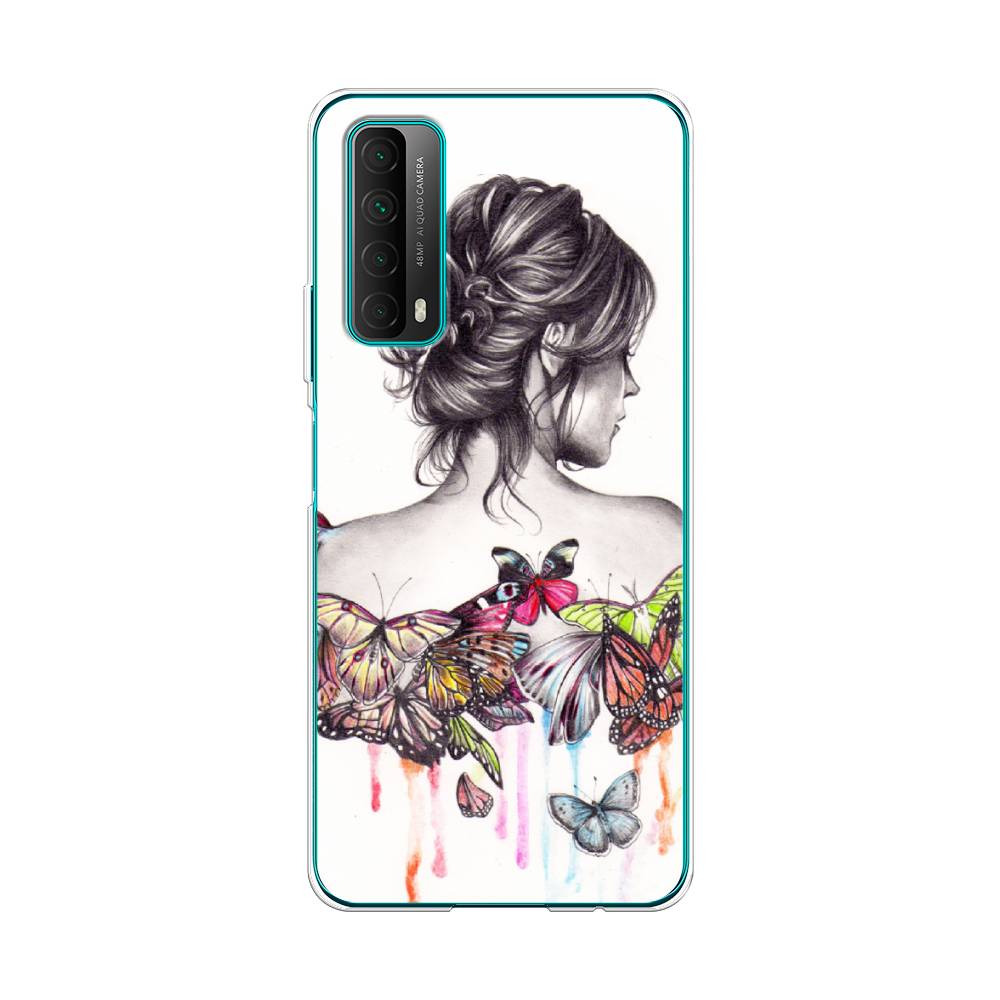 

Чехол Awog на Huawei P Smart 2021 "Девушка с бабочками", Разноцветный, 6104750-10