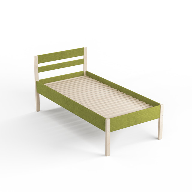 

Кровать деревянная Hansales 100x200 см из массива берёзы с тканевой обивкой Фисташка, Зеленый, из массива березы с тканевой обивкой (высота 97 см)