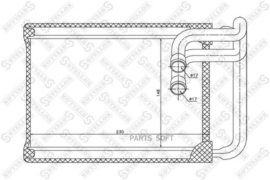 

10-35130-Sx радиатор Печки Hyundai Sonata 2.0/2.4/3.3 04> Stellox 1035130SX