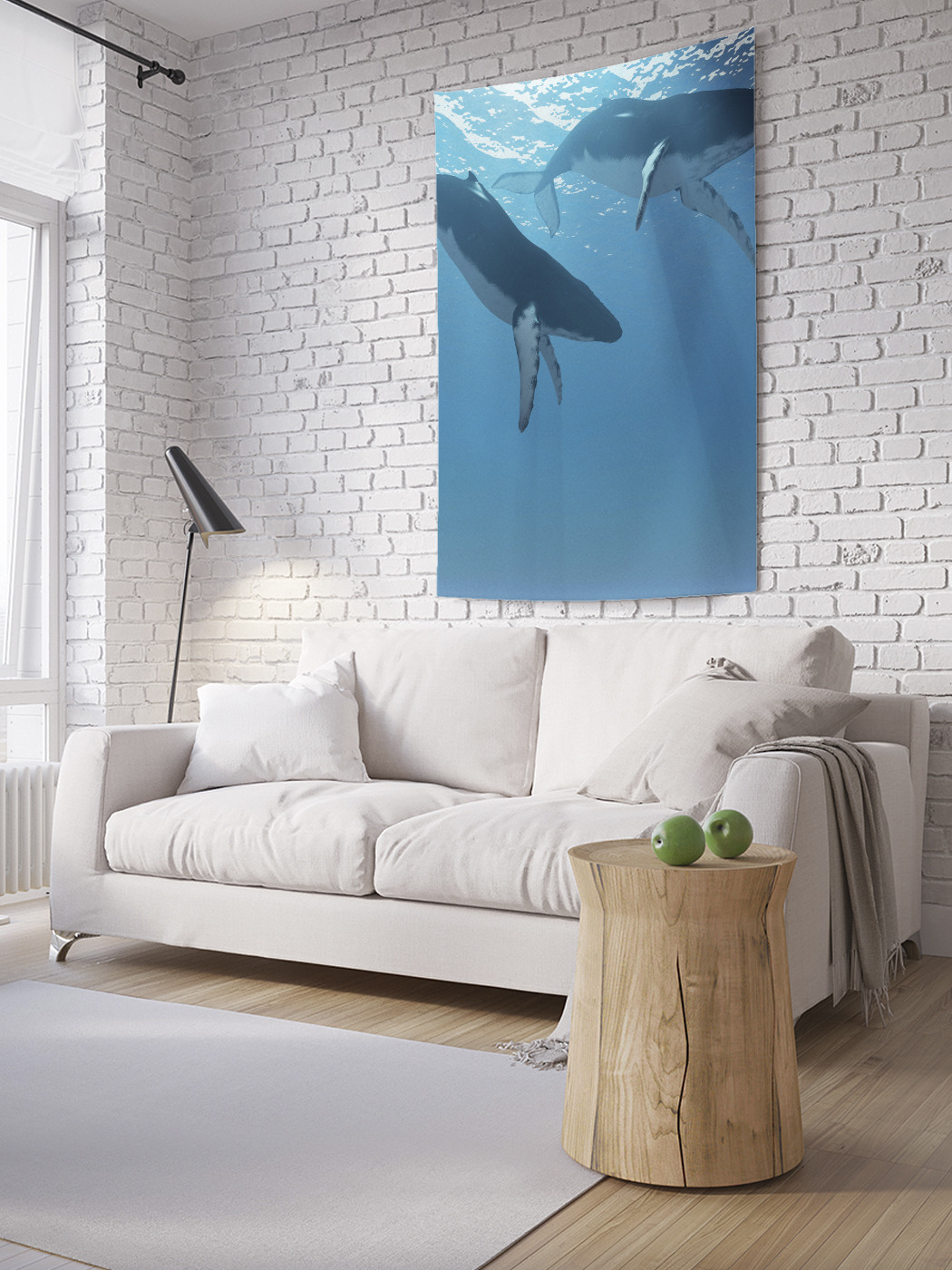 

Вертикальное фотопанно на стену JoyArty Пара китов 150x200 см, Пара китов