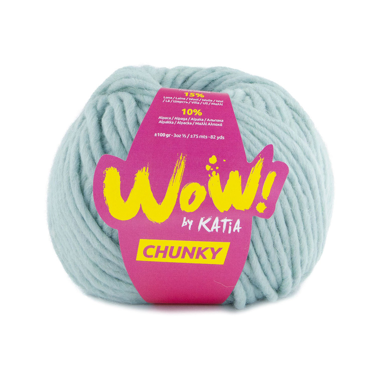 

Пряжа для вязания Wow-Chunky by Katia, цвет 58, голубой, Wow-Chunky