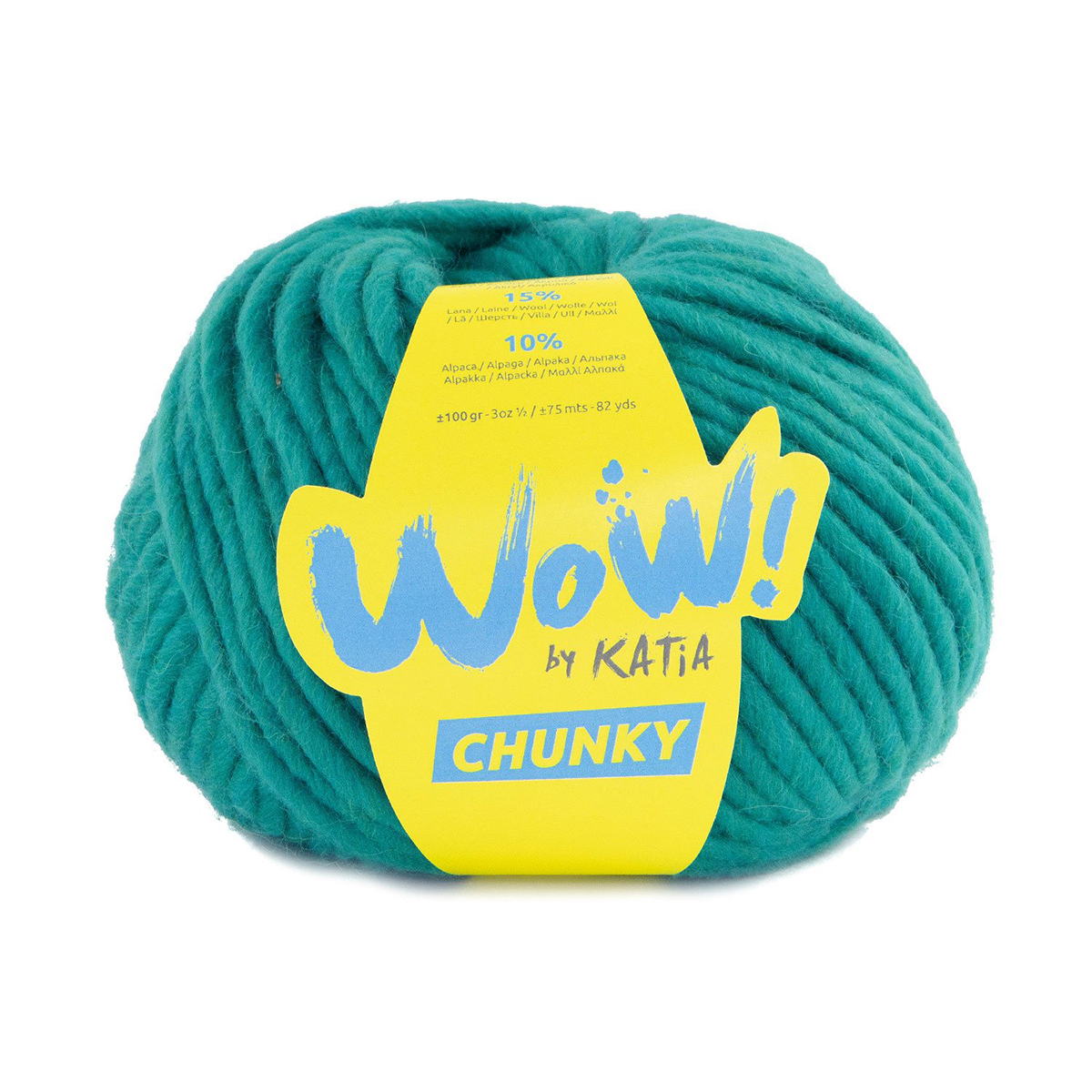 

Пряжа для вязания Wow-Chunky by Katia, цвет 66, бирюзовый, Wow-Chunky