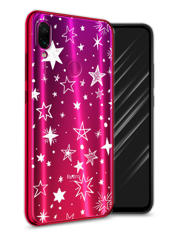 

Чехол Awog на Xiaomi Redmi Note 7 "Звездочки графика белая", Разноцветный, 34750-7