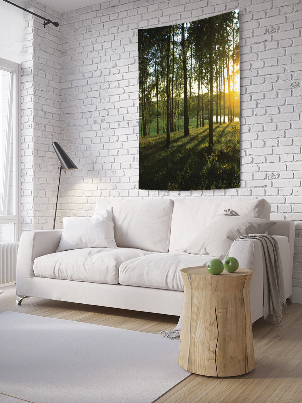 

Вертикальное фотопанно на стену JoyArty Солнце за лесом 150x200 см, Солнце за лесом