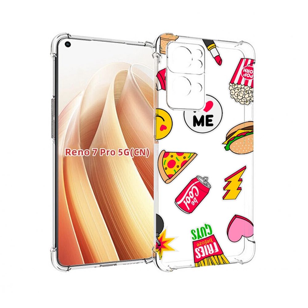 

Чехол MyPads фаст-фуд для OPPO Reno7 Pro 5G, Прозрачный, Tocco