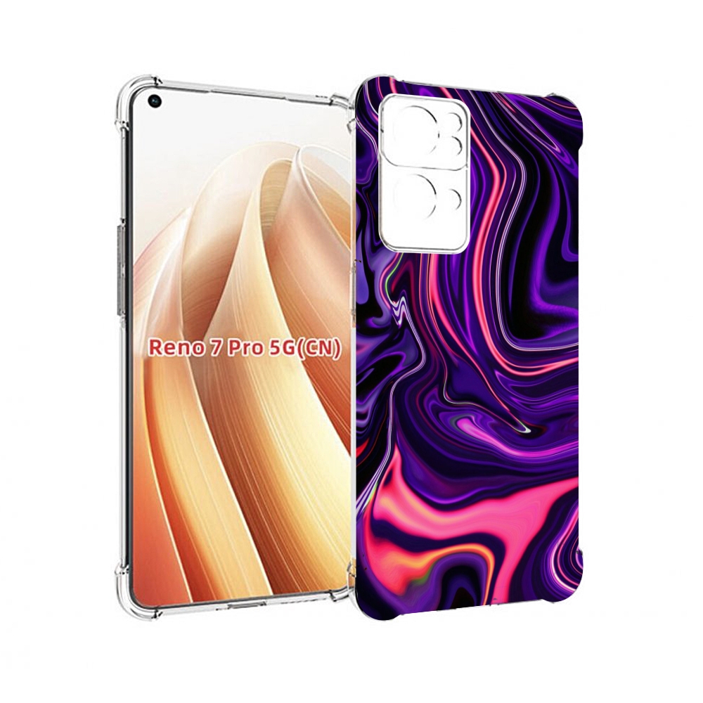 

Чехол MyPads фиолетовые краски для OPPO Reno7 Pro 5G, Прозрачный, Tocco