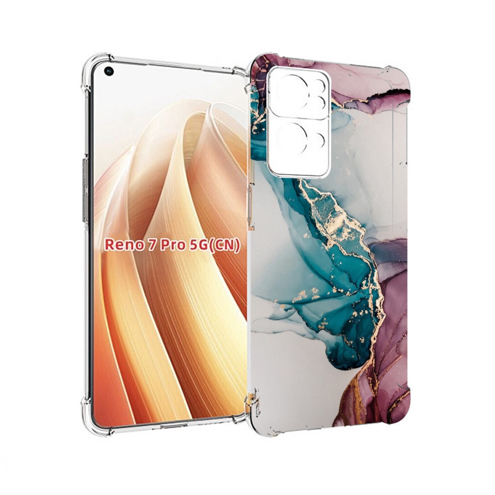 

Чехол MyPads фиолетовый синий краски для OPPO Reno7 Pro 5G, Прозрачный, Tocco