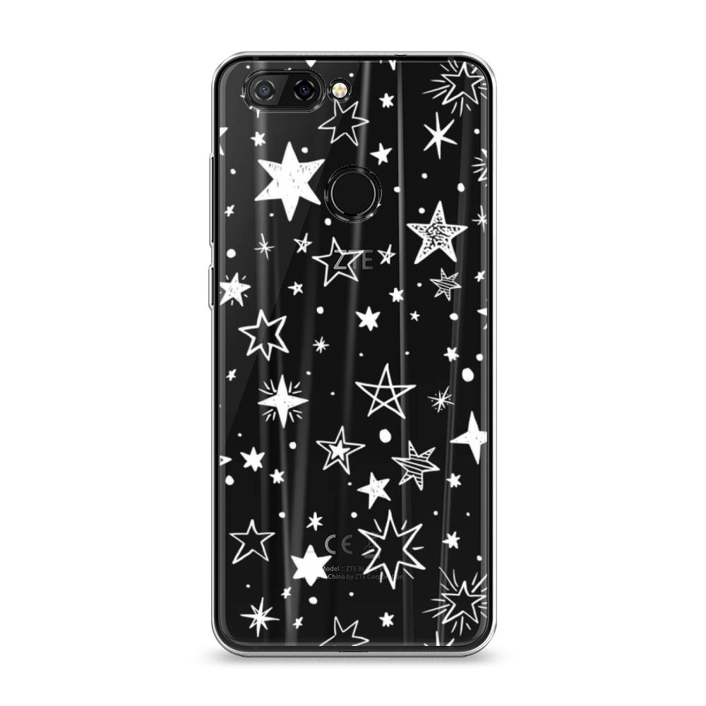 

Чехол Awog на ZTE Blade V9 / ЗТЕ Блэйд V9 "Звездочки графика белая", Разноцветный, 132450-7
