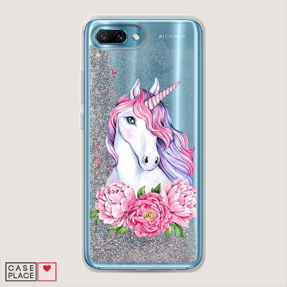 

Чехол Awog на Honor 10 "Единорог с пионами", Разноцветный, 65391-1