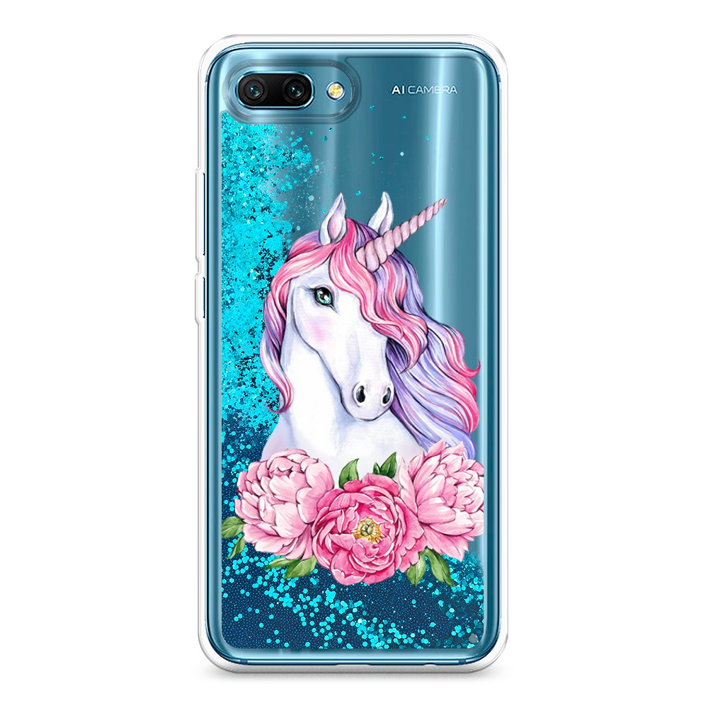 

Чехол Awog на Honor 10 "Единорог с пионами", Разноцветный, 65393-1
