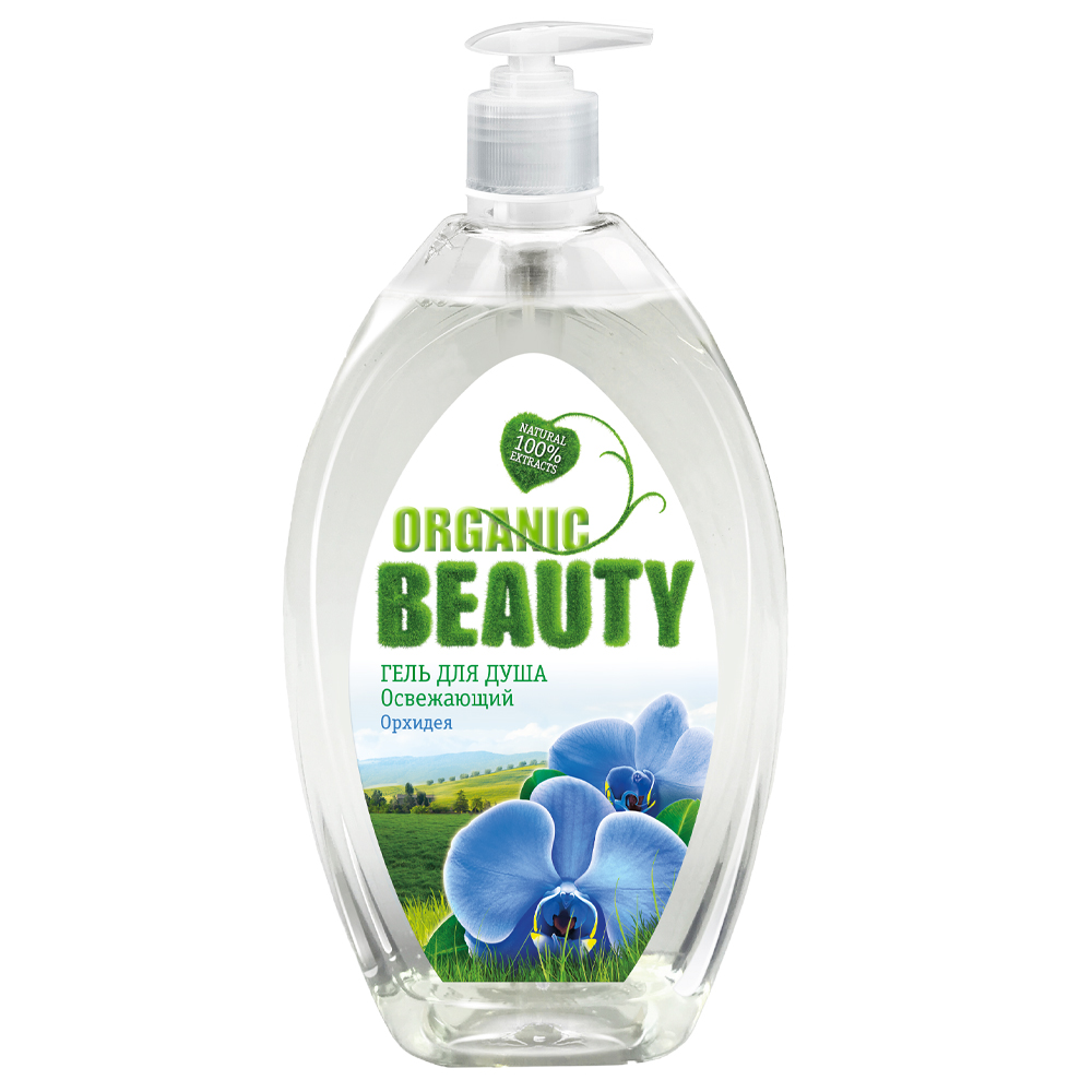 фото Гель для душа organic beauty освежающий, 1 л