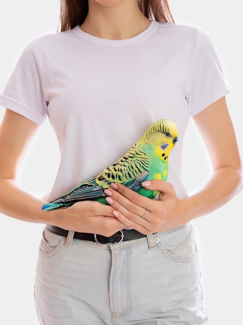 фото Подушка-антистресс сувенир попугайчик (зеленый) нестандартика