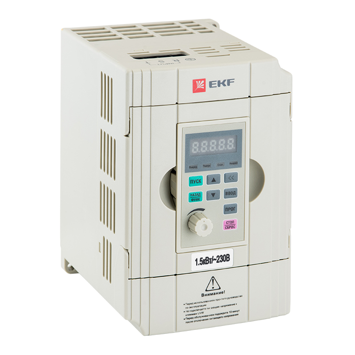 

Преобразователь частоты EKF PROxima VECTOR-100 VT100-1R5-1B 1,5/2,2кВт 1х230В