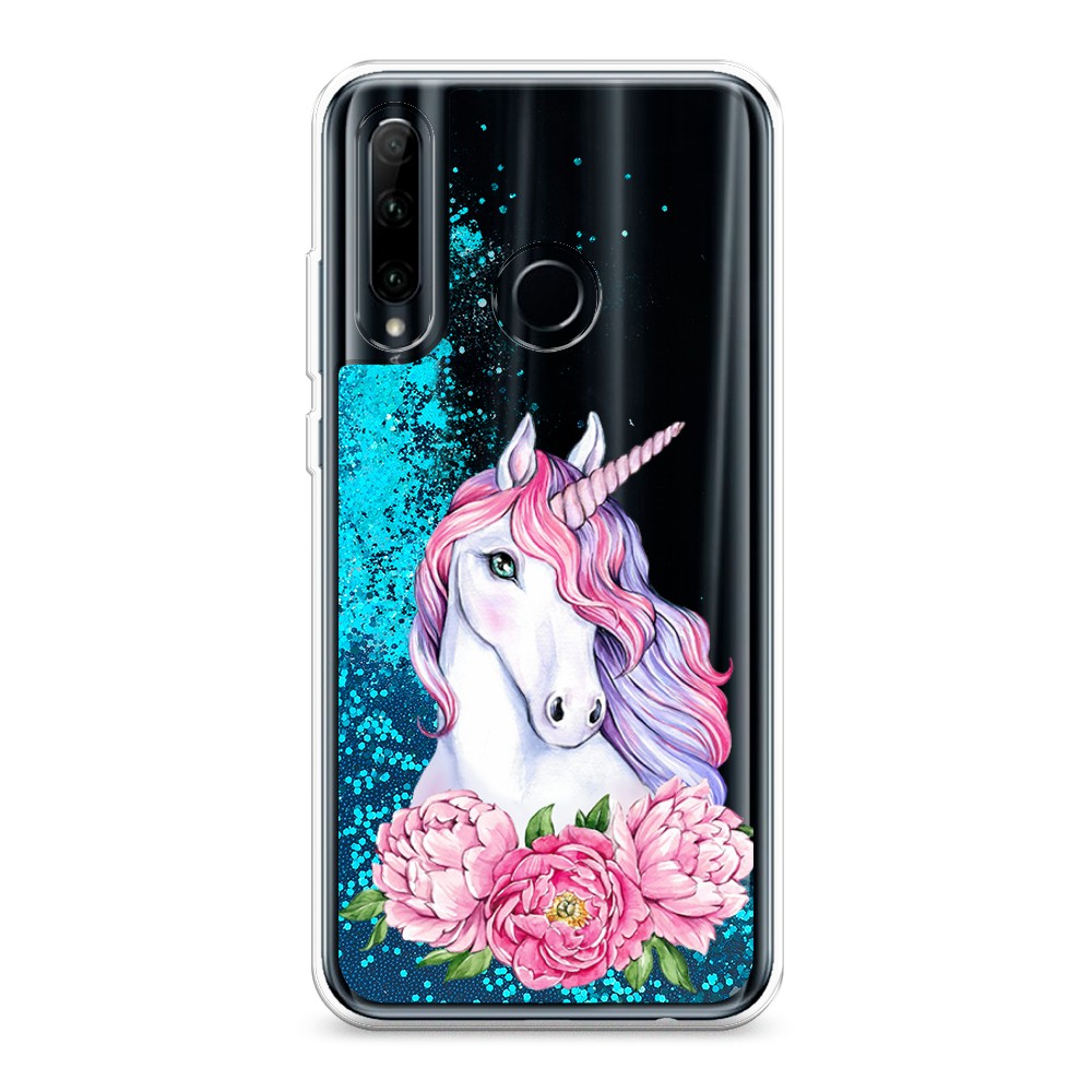 

Чехол Awog на Honor 10i "Единорог с пионами", Разноцветный, 68893-1