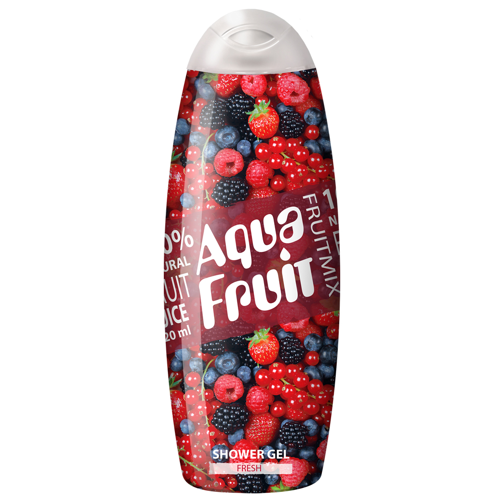 Гель для душа Aquafruit Fresh из натуральных фруктов, для всех типов кожи 420 мл