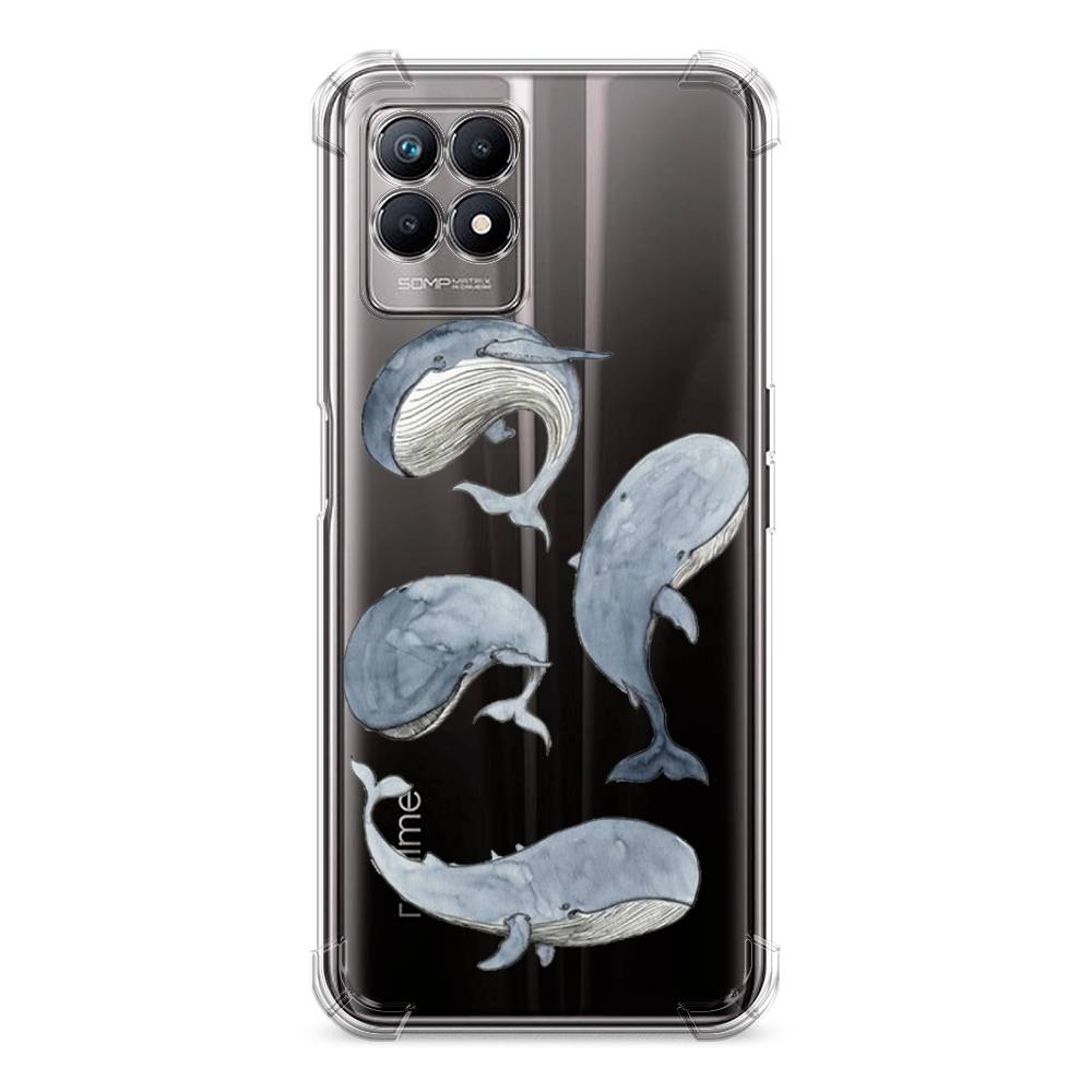 фото Противоударный силиконовый чехол "киты" на realme 8i awog