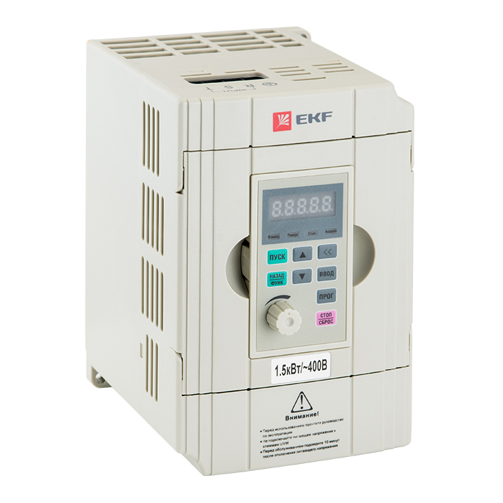 

Преобразователь частоты EKF PROxima VECTOR-100 VT100-1R5-3B 1,5/2,2кВт 3х400В