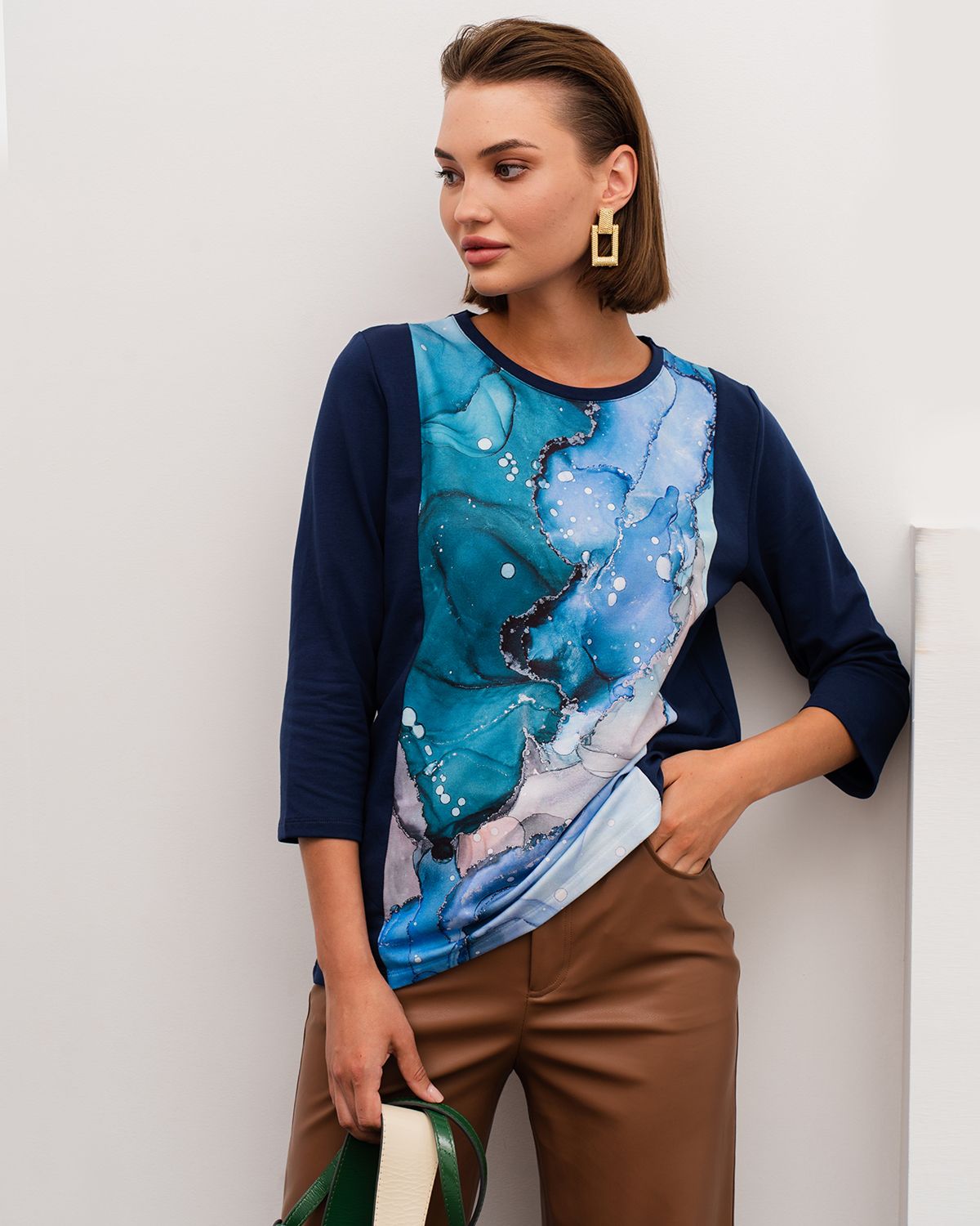 

Лонгслив женский SAHAR Art lab O61.8 синий 46 RU, O61.8