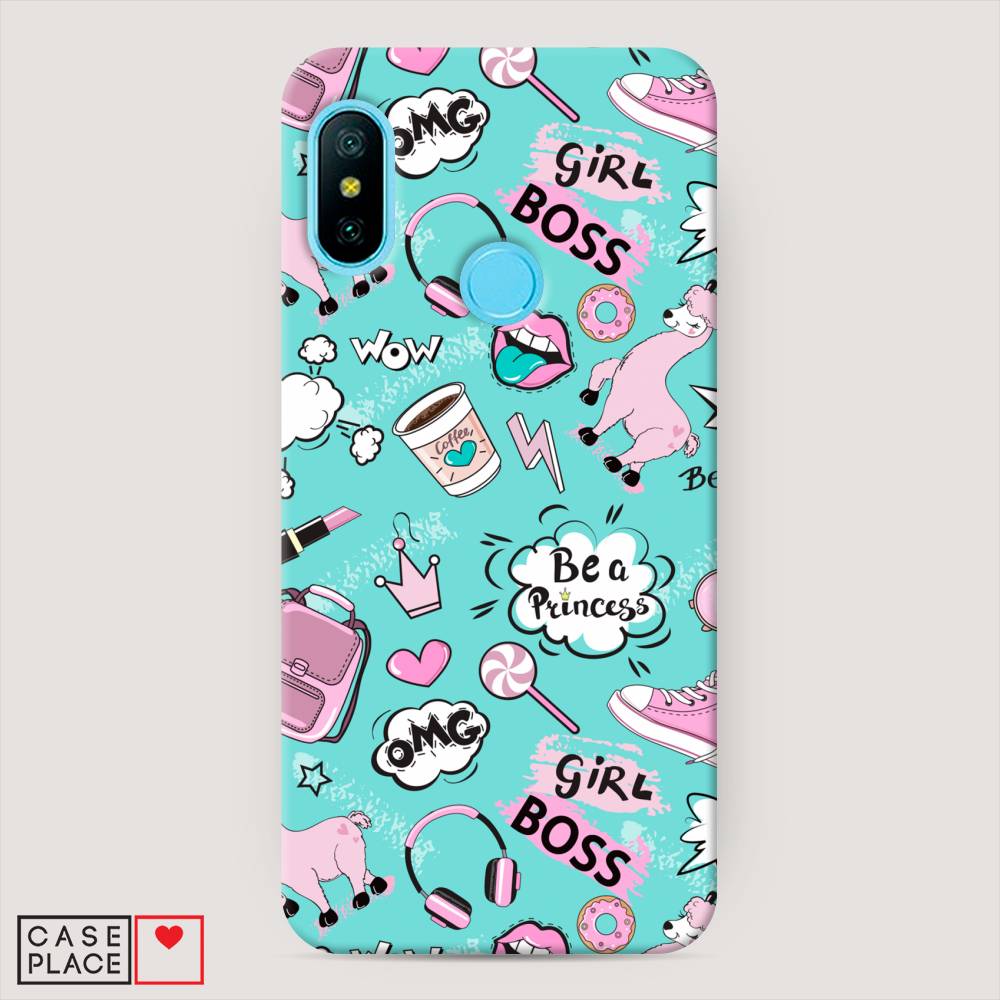 

Пластиковый чехол "Стильная лама" на Xiaomi Redmi 6 Plus, 33920-1