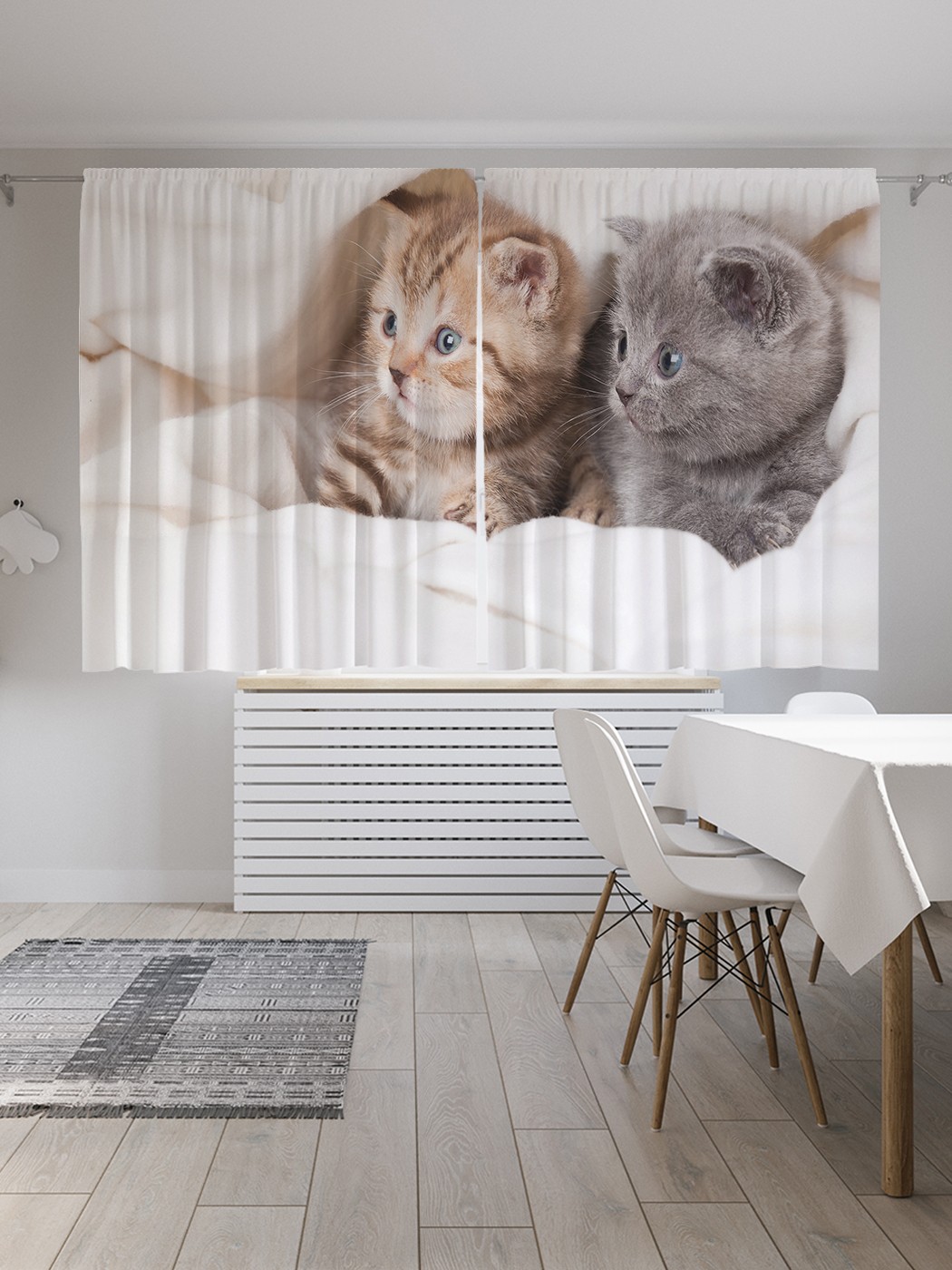 

Классические шторы JoyArty "Милые кошечки", серия Oxford DeLux, 2 полотна 145x180 см, Милые кошечки