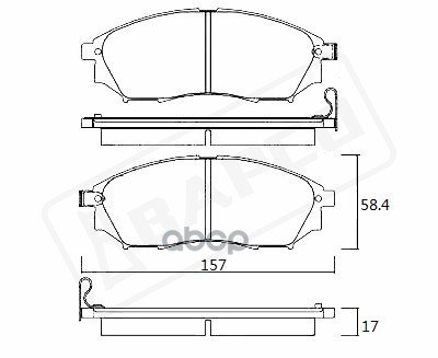 

Тормозные колодки BAPCO дисковые BP0595