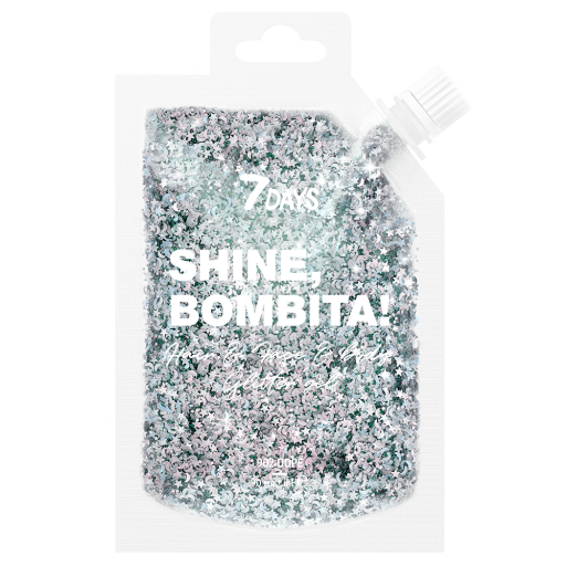 

Гель-глиттер для волос, лица и тела 7DAYS SHINE, BOMBITA! / 902 Dope, 90 мл