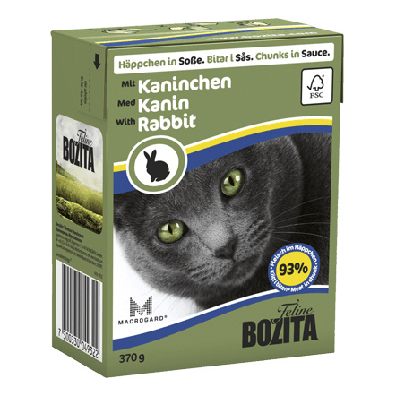 фото Консервы для кошек bozita feline chunks in sauce, с кроликом в соусе, 370г