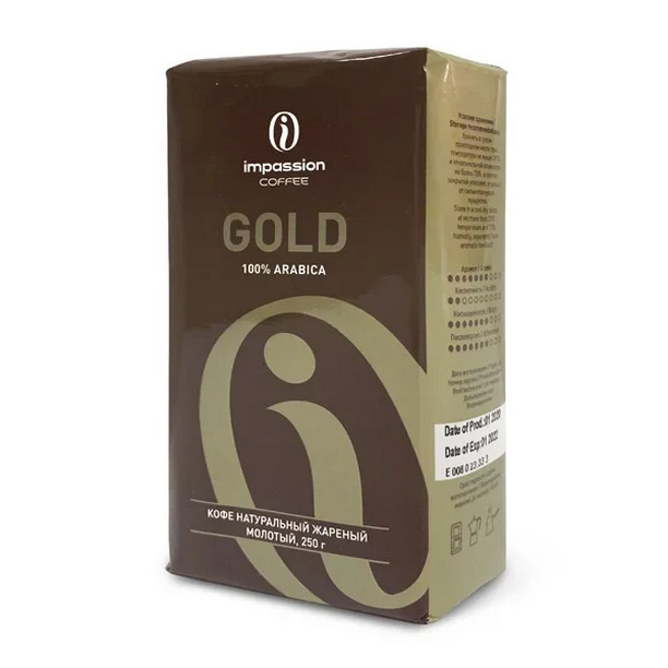 

Кофе Impassion Gold молотый 250 г