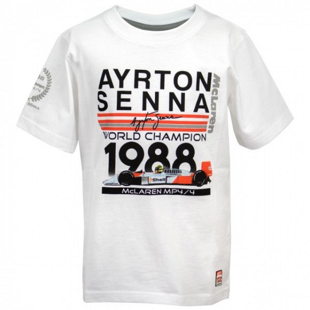 фото Футболка senna= world champion 1988 mclaren (белый) 140 racing legends as-ml-18-9130_140