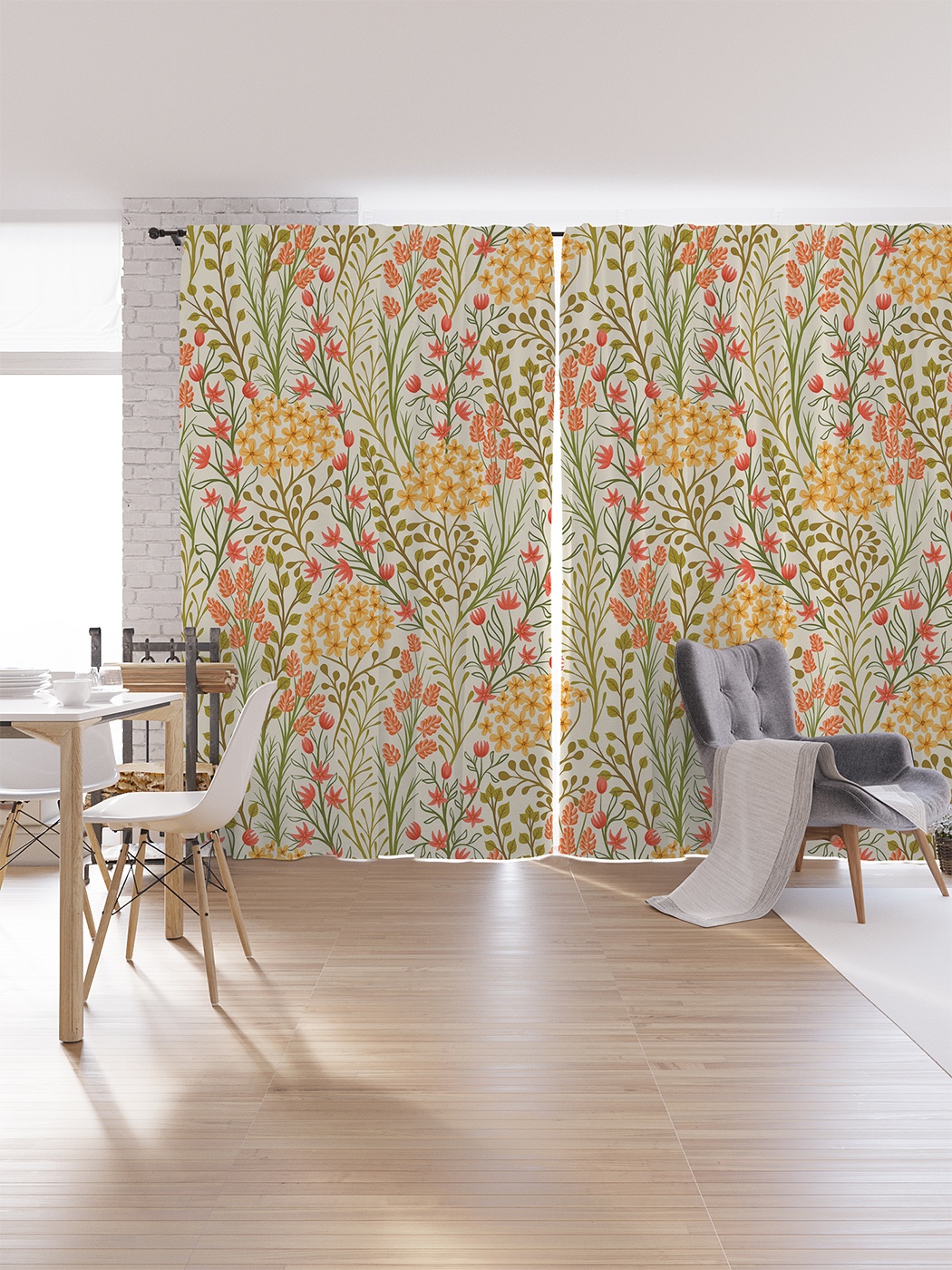 

Шторы под лён «Травянистые поля», серия Oxford DeLux, 340х265 см