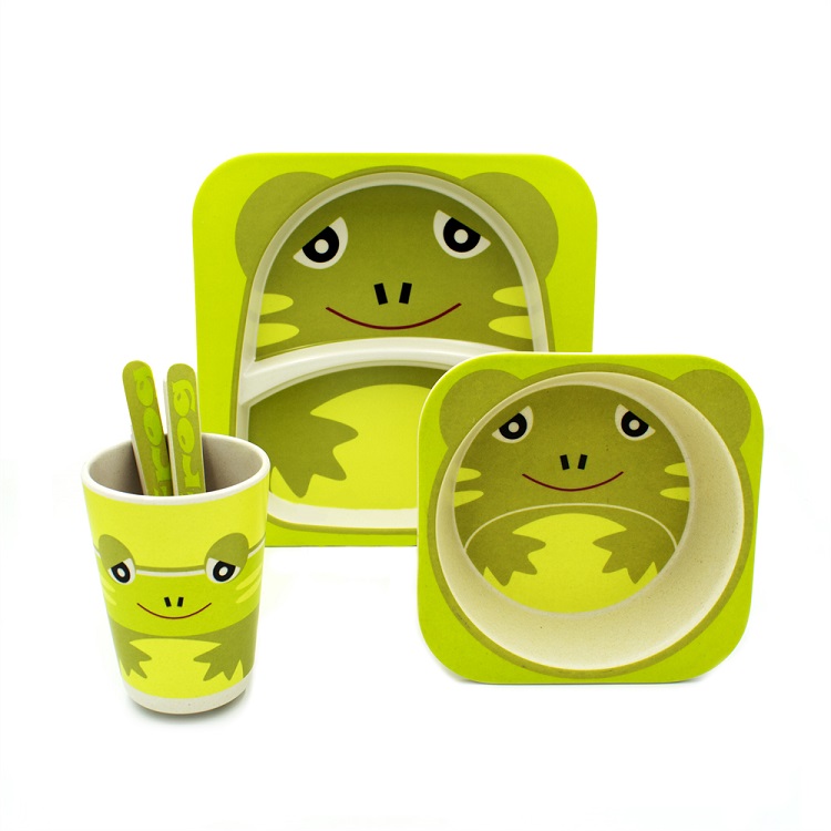 фото Детский столовый набор baby fox bf-bowl-46 лягушка цв. зеленый