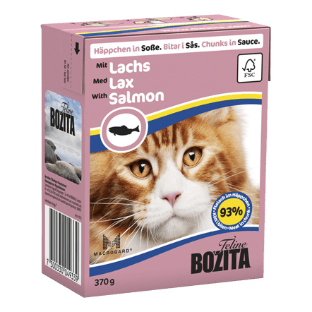 фото Консервы для кошек bozita feline chunks in sauce, с лососем в соусе, 370г