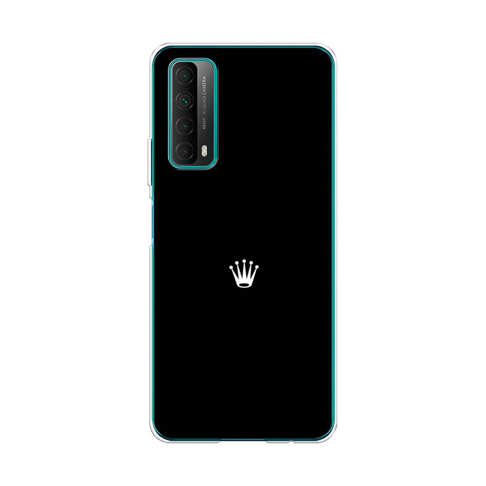 фото Чехол awog "белая корона на черном фоне" для huawei p smart 2021