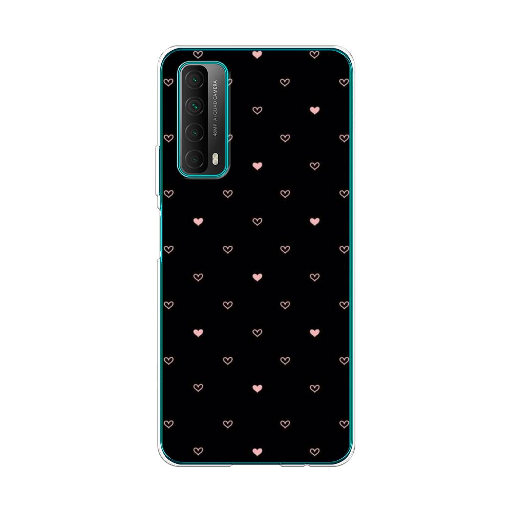 

Чехол Awog на Huawei P Smart 2021 "Черный фон и сердечки", Разноцветный, 6104750-3